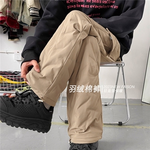 A165-K8538-P70控98~羽绒棉裤~加厚保暖御寒东北休闲裤工装裤潮流图片