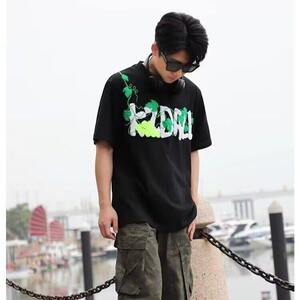 葡萄网球毛巾刺绣短袖男夏季美式设计感半袖重磅t恤LW1022-p43图片