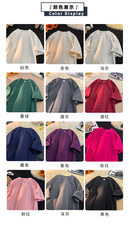 抖音供货230克精梳紧密赛诺纺短袖T恤双层螺纹三本针A158-T03-P15，男装T恤，电商A158
