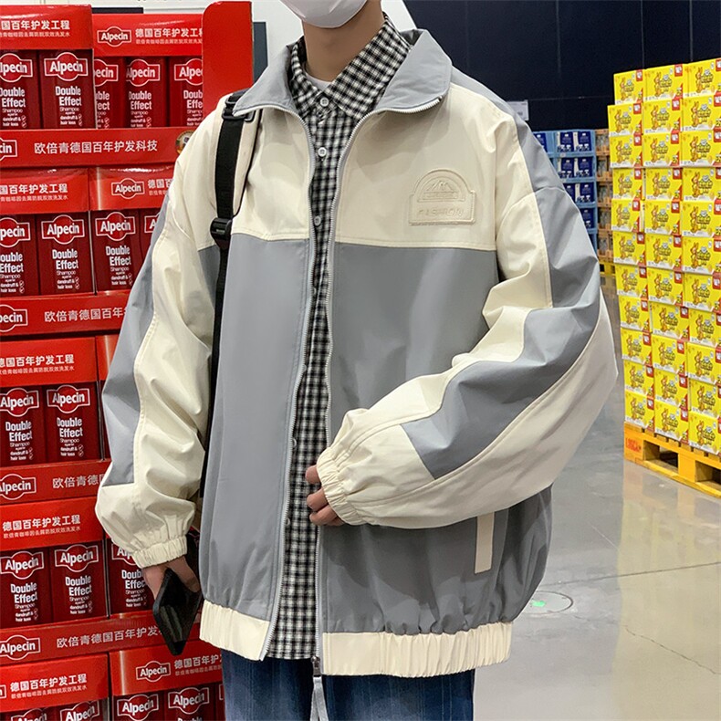 秋款棒球服夹克外套男潮牌潮流字母刺绣情侣学生22123-P65控108图片