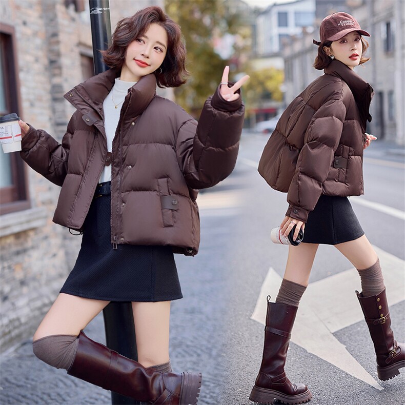 90白鸭绒羽绒服女短款2025冬季新款女装气质休闲保暖外套潮！现货,女装羽绒服,慧尚依恋