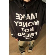 360g重磅华棉卫衣明黄色连帽大字母印花上衣外套W2482-P48，男装卫衣，星座1213