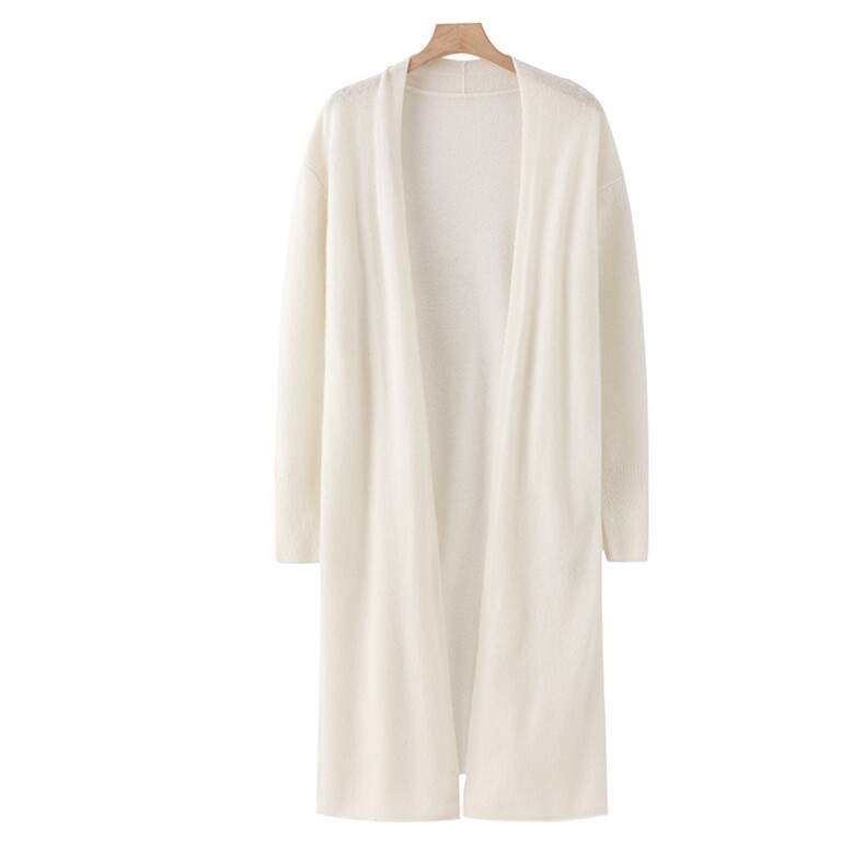 2025年秋季新款百搭女士中长款长袖开衫，女装羊绒衫，绒上羊绒