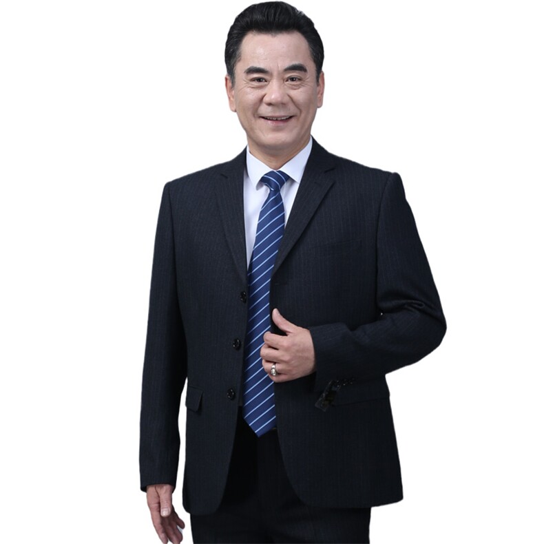 长期有货332/P205老人单排三扣西服套装中老年男装四季款西装西裤,男装西服套装,星座1216（原钱塘722）