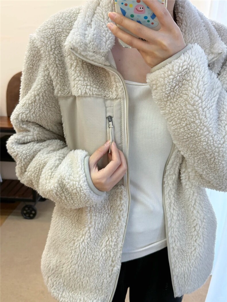秋冬新款羊羔毛外套GS04-P85成分100聚酯纤维,女装短外套,星座1302