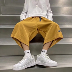夏季痞帅裤子男宽松休闲裤韩版潮流港风潮运动阔腿七分裤Q01P30，男装休闲裤，星座1116-2