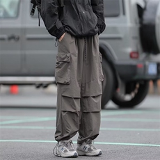 秋季防泼水登山冲锋裤男美式潮牌机能工装裤宽松运动长裤k5022，男装休闲裤，星座1116A-1（原606A）