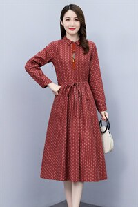2026年春季时尚简约大方气质优雅收腰显瘦休闲修身百搭潮流连衣裙图片