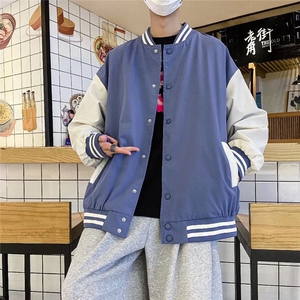 潮流夹克潮男春季棒球领夹克J40P43图片
