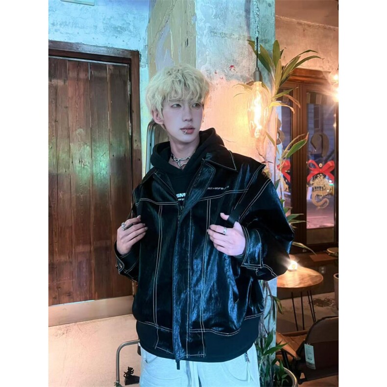 【有货】cleanfit皮衣外套男春秋高级感痞帅飞行员夹克W190WW-P92,男装夹克,星座1007（原301D）
