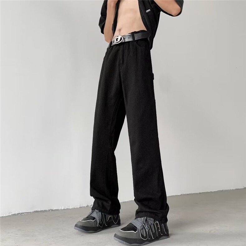 青春流行长裤纯色时尚潮牌直筒牛仔裤B9030P43，男装牛仔裤，星座1116-2