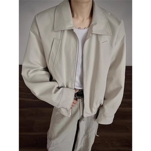 新款翻领工装夹克日系复古双领外套男新品513AJK2276P69图片