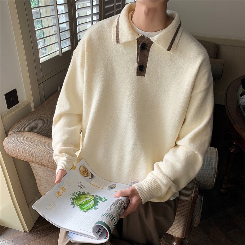 港风酒店POLO衫领毛衣女套头毛衣男针织衫男外套男8720P60控88，男装针织衫/毛衣，星座226-2