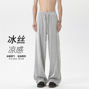 2026 春季新款 无影墙冰丝条纹长裤M-5XL HK25578-特P30图片