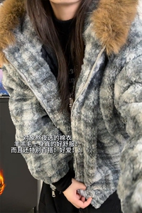 短款个性拼色潮流棉衣英伦街头时髦秋冬上衣外套HY888P100图片