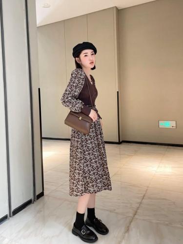 星雨阁2021秋装新款碎花连衣裙,女装连衣裙,星雨阁