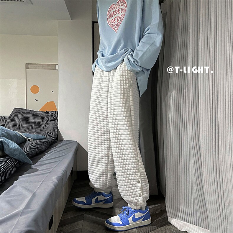 男青春流行直筒华夫格休闲裤K312P32,男装休闲裤,星座1116-2