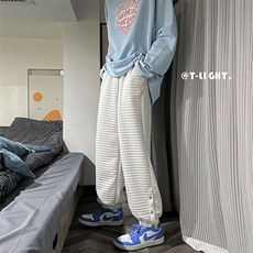 男青春流行直筒华夫格休闲裤K312P32，男装休闲裤，星座1116-2