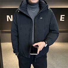 冬季连帽羽绒服男高级感解构拼接青少年流光机能风加厚保暖外套潮，男装羽绒服，星座506A