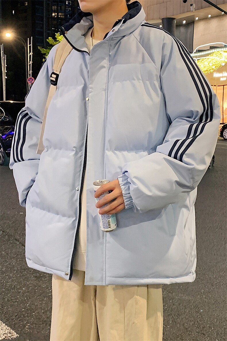 得物二开款三防面料三条杆加绒加厚棉衣外套冬棉服BM01,男装棉衣,电商A161