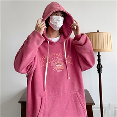 新款秋冬港风宽松连帽套头卫衣X5665-常规P70控88-加绒P80控98，男装卫衣，电商A061-1