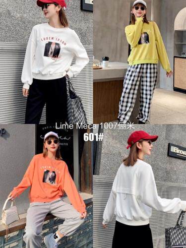 印花彩色卫衣，女装卫衣/绒衫，Lime meca 俪米