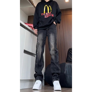 秋季美式高街hiphop重工业水洗工装牛仔裤货号K691P60图片