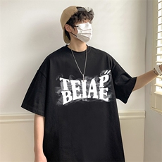 T663P26夏季新款美式纯棉短袖T恤ins衣服宽松半袖体恤字母印花，男装T恤，星座304A