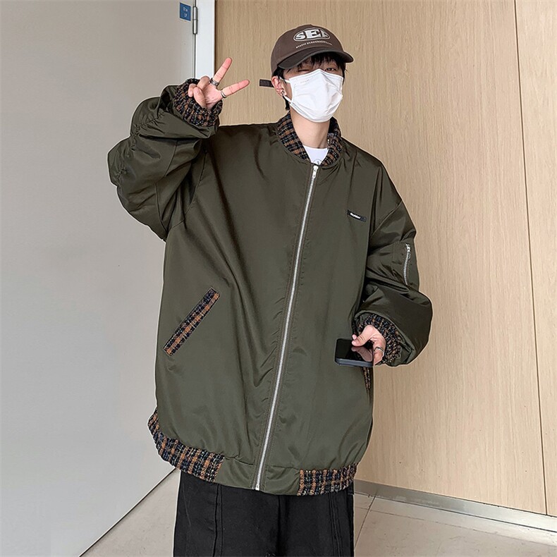 美式复古春秋款痞帅夹克秋季新款潮流宽松休闲外套男士W7826-P62,男装夹克,星座512-4