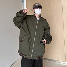 美式复古春秋款痞帅夹克秋季新款潮流宽松休闲外套男士W7826-P62，男装夹克，星座512-4