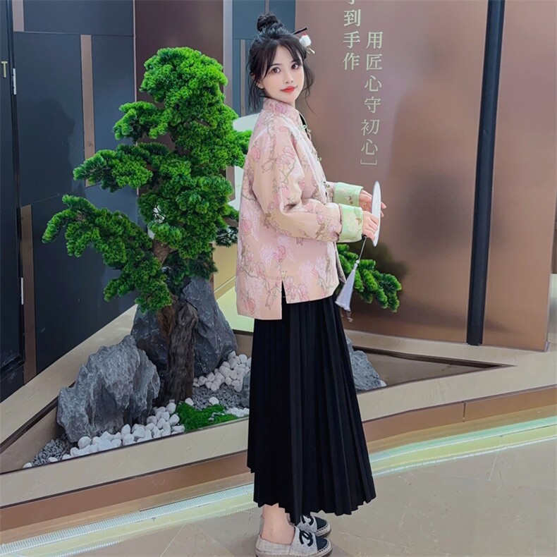 现货！2607A款新中式提花刺绣短款轻薄羽绒服女,女装羽绒服,衣秀之家