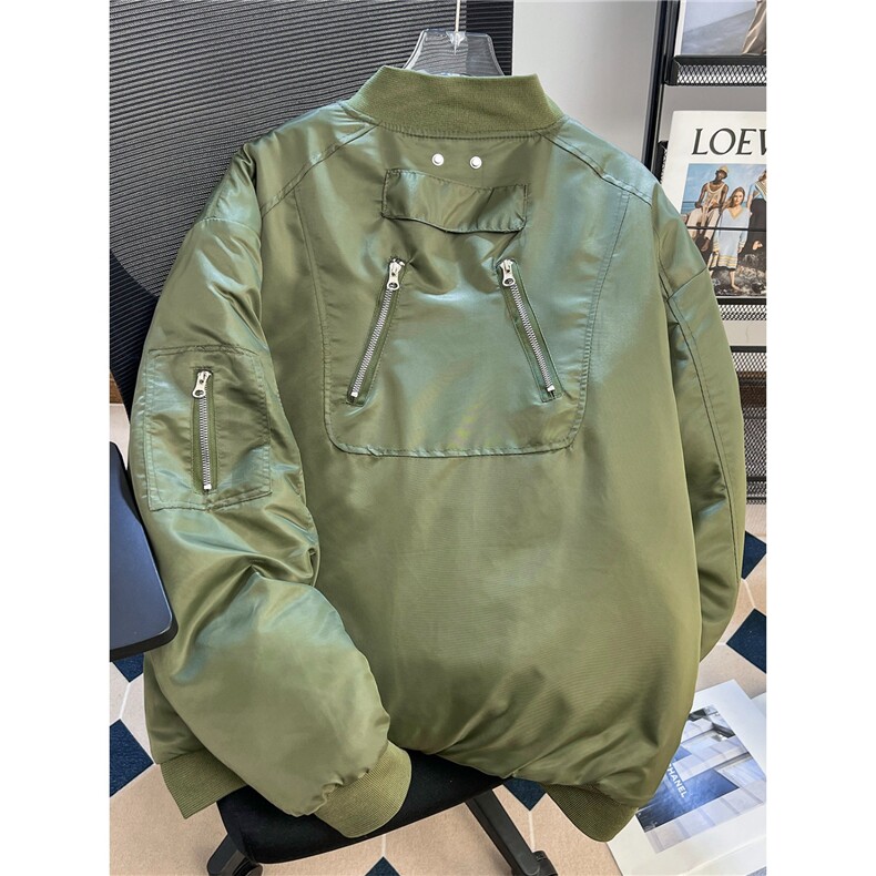 加厚解析多拉链工装棉衣男款冬保暖棉衣外套棒球领潮TT6102P88,男装棉衣,星座1013-5