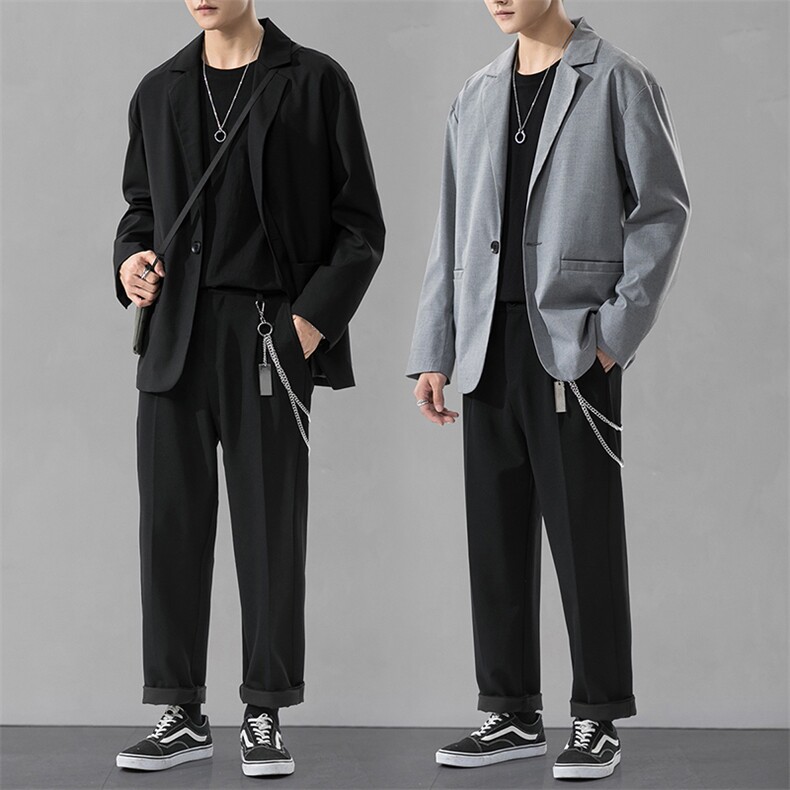 西服套装男士三件套休闲西装外套2021春秋季新款DF149T,男装西服,电商A102