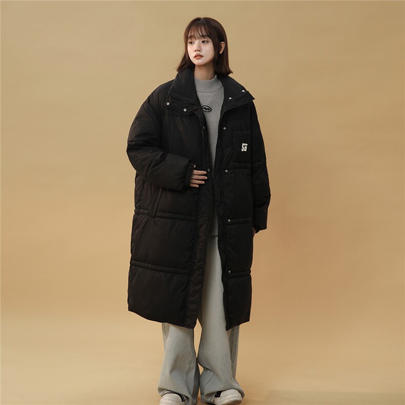 中性风美式复古潮牌中长款羽绒服大码过膝羽绒服男77930P258控378，女装羽绒服，星座226-1