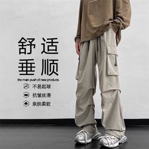 2024新款美式潮牌口袋工装裤子男宽松直筒长裤K210-特批-35图片