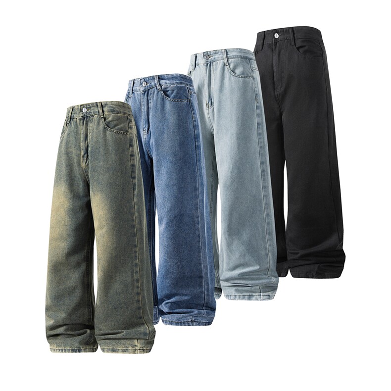 xz116-k1029-P35-图现货黑色浅蓝黄泥大码现货牛仔裤，男装牛仔裤，星座116