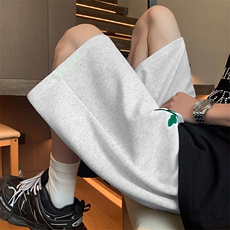 美式小花刺绣短裤男女夏oversize运动五分休闲裤子DK8643特价P25，男装休闲裤，电商A007