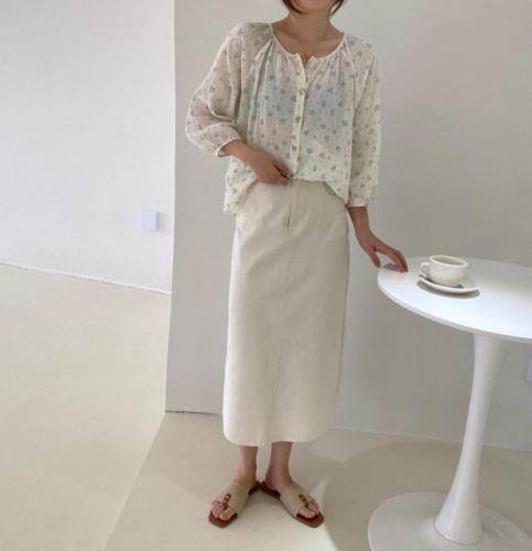 带发圈长袖防晒衬衣，女装，土布鱼