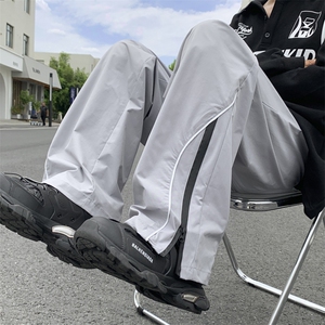 美式高街机能阔腿裤冲锋裤男夏季薄款潮牌宽松休闲长裤 K7304-P35图片