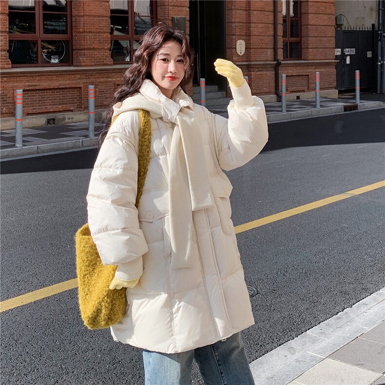 新品2026年冬季可拆卸连帽羽绒服90白鸭绒8660-P345K468,女装羽绒服,2C125