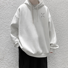 纯棉连帽卫衣男大码运动帽衫宽松薄WY2305-P35-加绒款-P40，男装卫衣，电商A040