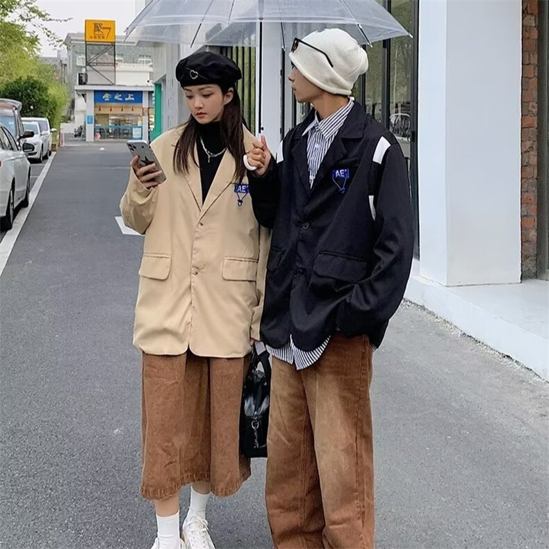 设计感西装外套潮牌痞帅宽松冷淡风西服高级感炸街上衣JKX652,男装西服,星座516A