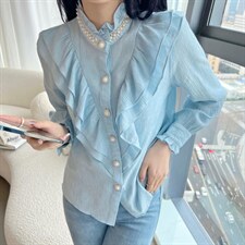 【现货】珍珠衬衫，女装衬衫，她她蜜制