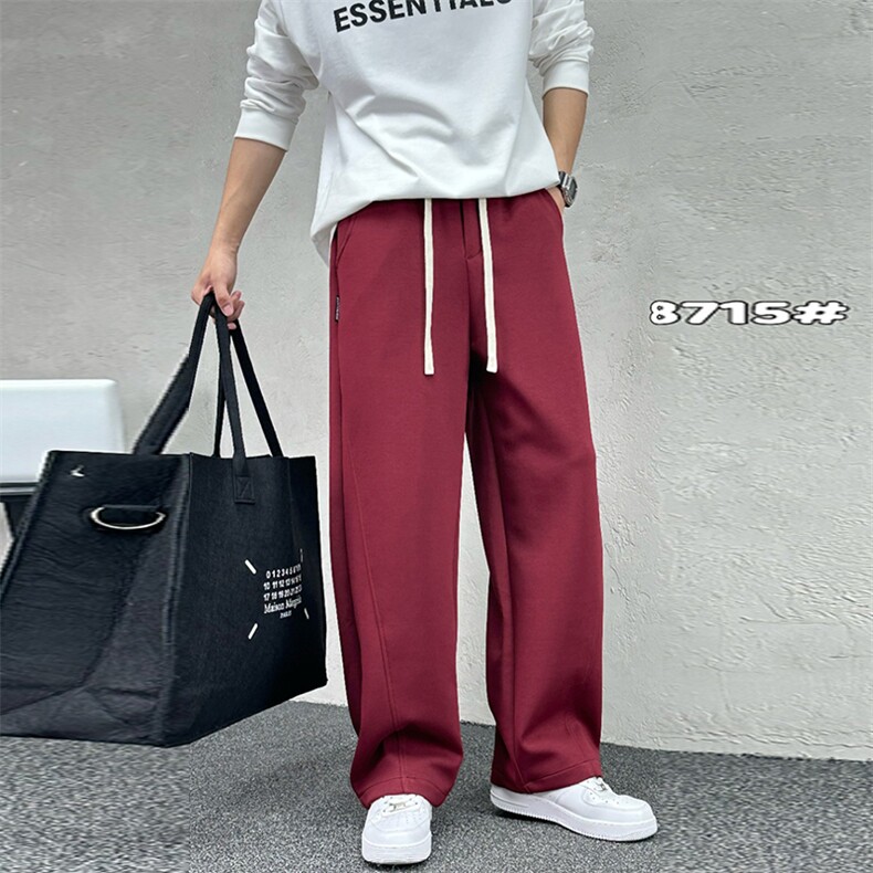 男宽松纯色休闲长裤潮流百搭阔腿裤A329-K8715-P65,男装休闲裤,电商A329