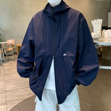 冲锋衣夹克男韩版潮流连帽痞子帅2023秋冬季ins宽松外套W5021-P60，男装夹克，星座412-3