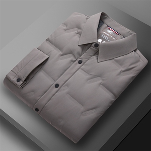 轻薄羽绒服男士2024冬季新款潮牌白鸭绒翻领上衣休闲保暖外套男装