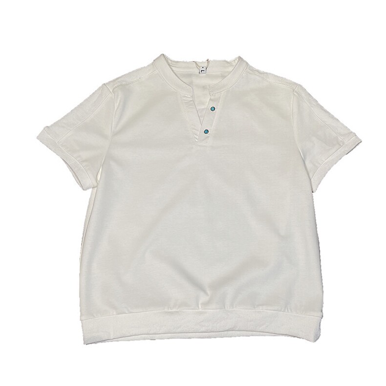 夏季新款简约高克重纯色高级V领正肩短袖T恤男半袖上衣TX1252-P46,男装T恤,电商B267