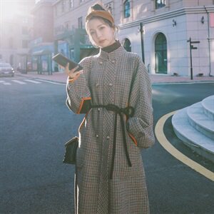 不起球好面料！现货 271-8709-P185 中长款毛呢外套 控258图片