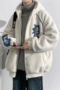 2023冬上新加绒加厚保暖棉衣羊羔绒连帽外套男女 987-P110控价158图片