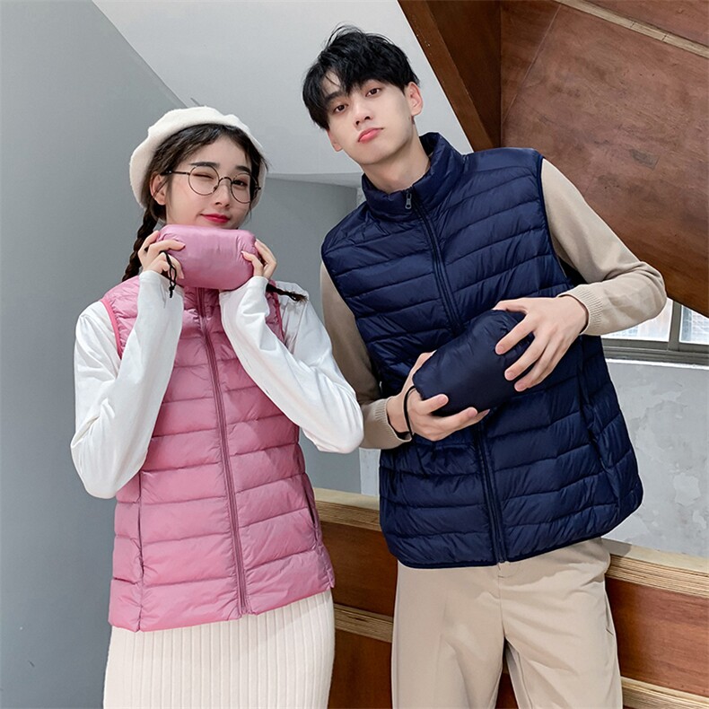 50绒达标轻薄羽绒服羽绒马甲情侣棉马甲外套万件大货5063-7001-P，男装羽绒服，星座304A-1